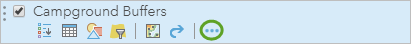 The More Options button for Campground_Buffers