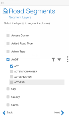 Selecting the layers to segment